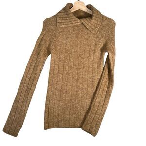 Revolve Lita by Ciara Womens New Brown Italian Alpaca Wool Sweater Size XXS $198